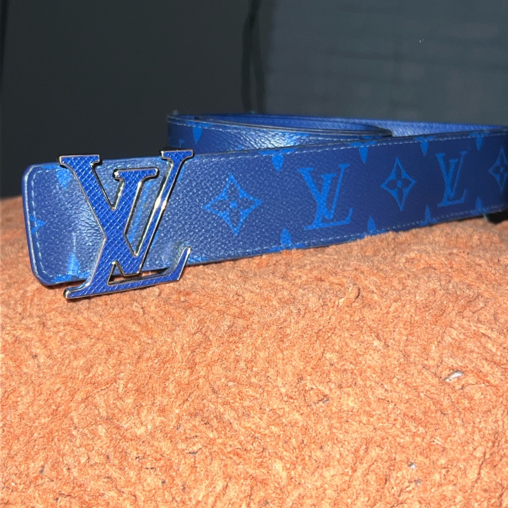 Louis Vuitton Monogram Blue Belt